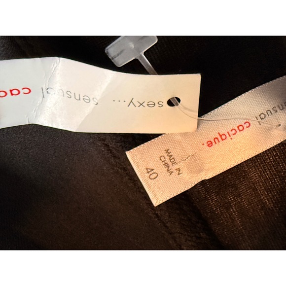 Cacique Corset Lingerie Lace Red Black Vamp Whimsigoth Witchy Intimates Size 40 - Picture 10 of 13